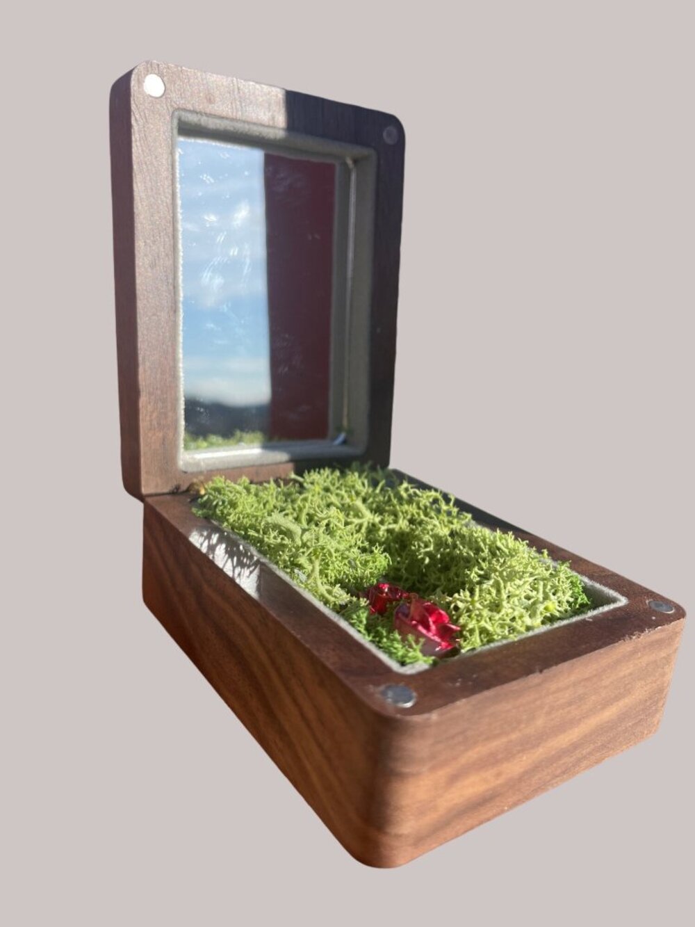 Ring Box Rose Engraved Wedding Ceremony & Proposal Jewelry Box
